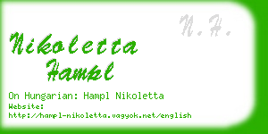 nikoletta hampl business card